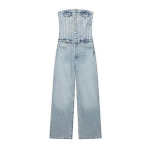 denim jumpsuit (zara)